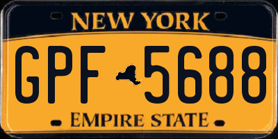 NY license plate GPF5688