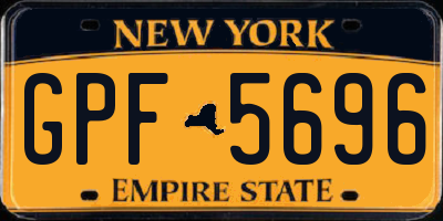 NY license plate GPF5696