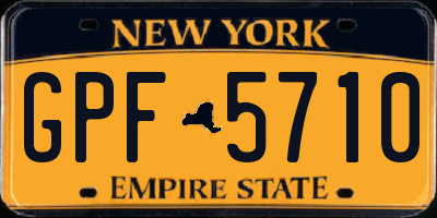 NY license plate GPF5710