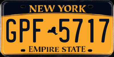 NY license plate GPF5717