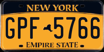 NY license plate GPF5766