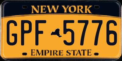NY license plate GPF5776