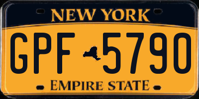 NY license plate GPF5790