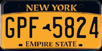 NY license plate GPF5824