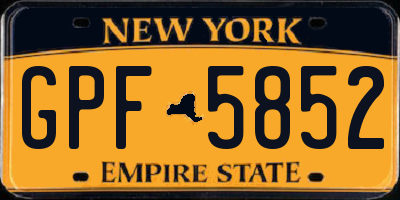 NY license plate GPF5852