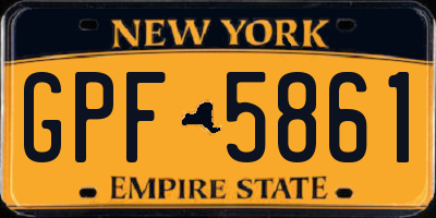 NY license plate GPF5861