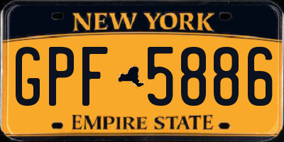 NY license plate GPF5886