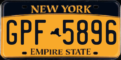 NY license plate GPF5896