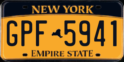 NY license plate GPF5941