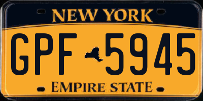 NY license plate GPF5945