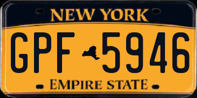 NY license plate GPF5946