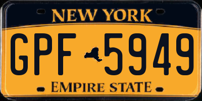 NY license plate GPF5949