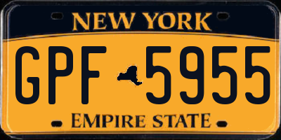 NY license plate GPF5955