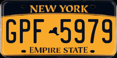 NY license plate GPF5979
