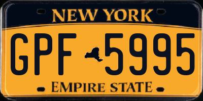 NY license plate GPF5995