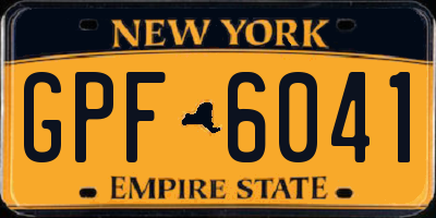 NY license plate GPF6041