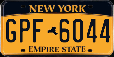 NY license plate GPF6044