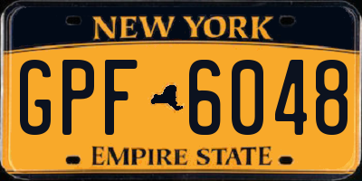 NY license plate GPF6048