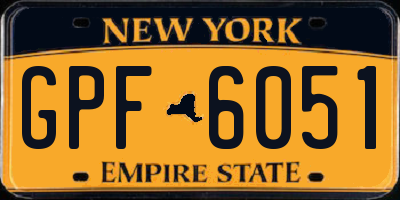 NY license plate GPF6051
