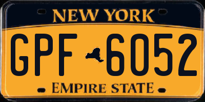 NY license plate GPF6052