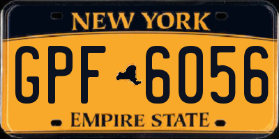 NY license plate GPF6056
