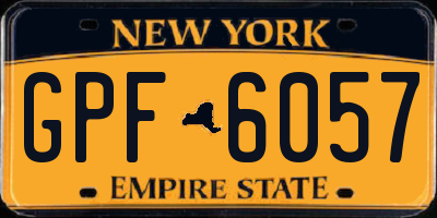 NY license plate GPF6057