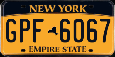 NY license plate GPF6067