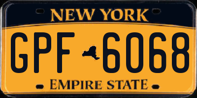 NY license plate GPF6068