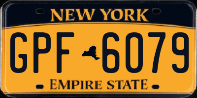 NY license plate GPF6079