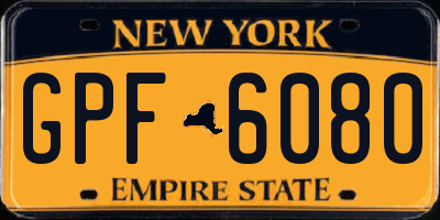 NY license plate GPF6080