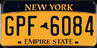 NY license plate GPF6084