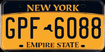 NY license plate GPF6088
