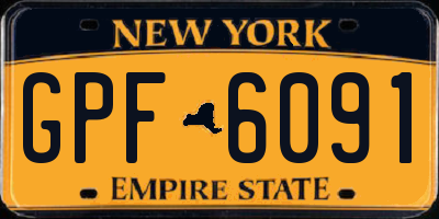 NY license plate GPF6091