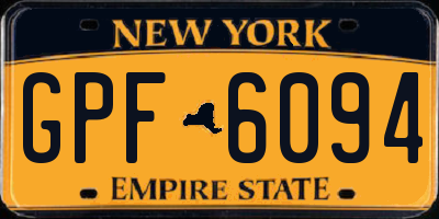 NY license plate GPF6094