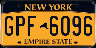NY license plate GPF6096