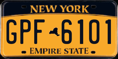 NY license plate GPF6101