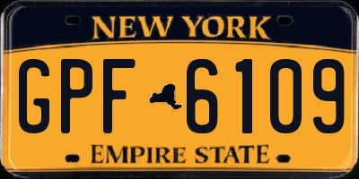 NY license plate GPF6109