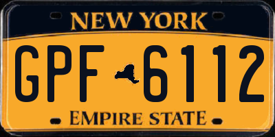 NY license plate GPF6112