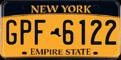 NY license plate GPF6122
