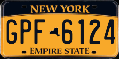 NY license plate GPF6124