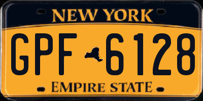 NY license plate GPF6128