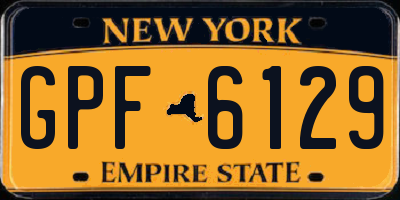 NY license plate GPF6129