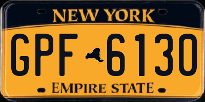 NY license plate GPF6130