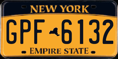 NY license plate GPF6132