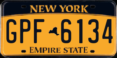 NY license plate GPF6134