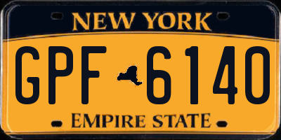 NY license plate GPF6140