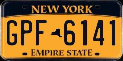 NY license plate GPF6141