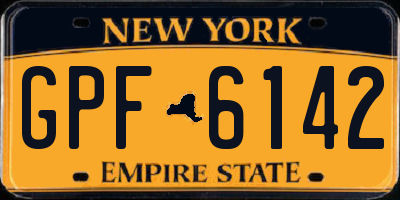 NY license plate GPF6142