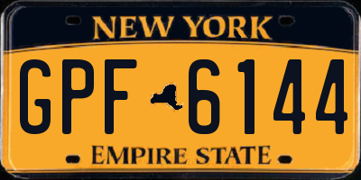 NY license plate GPF6144