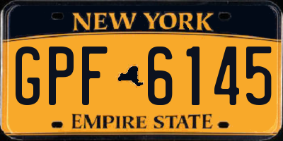 NY license plate GPF6145